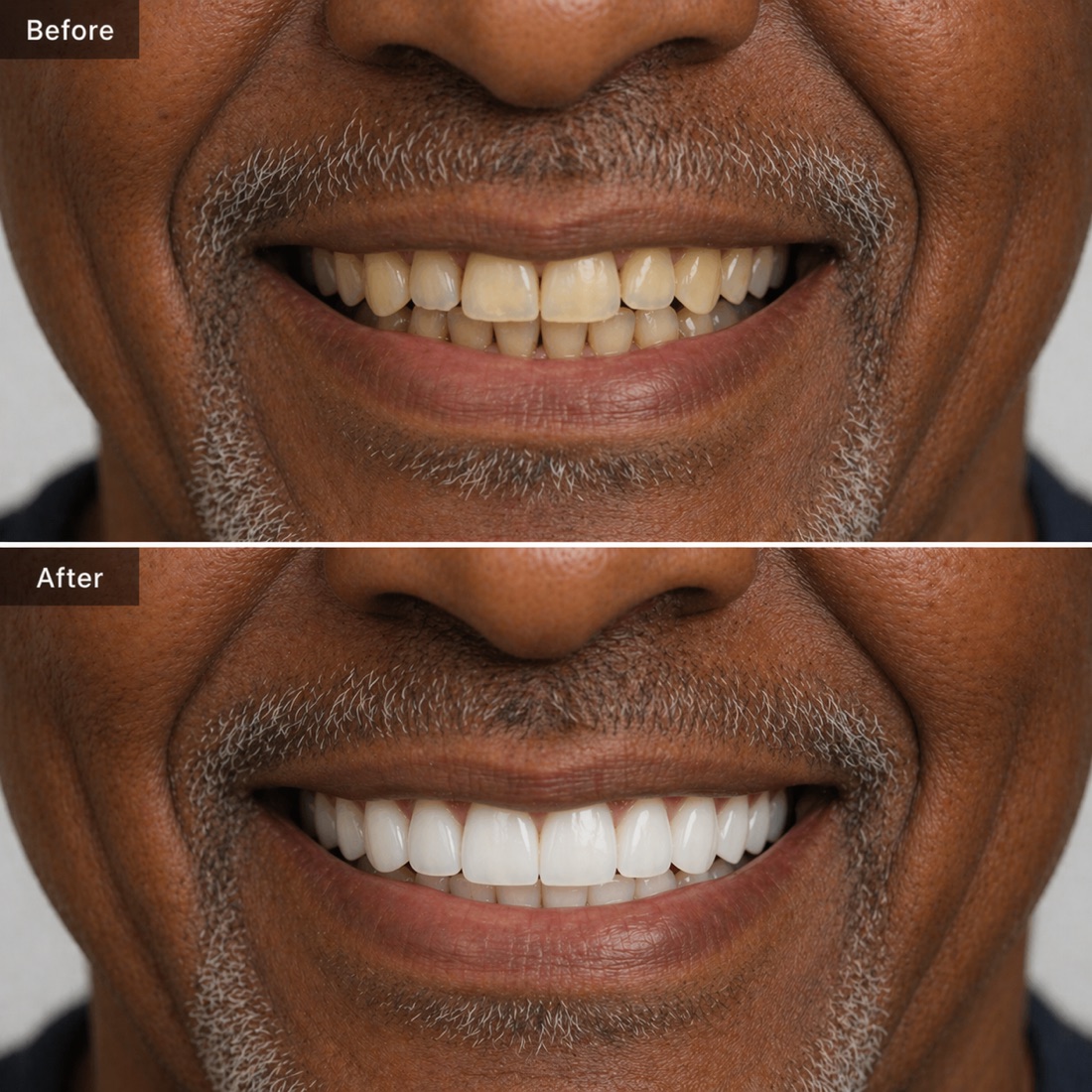 Before and after real riverside dental cleanings transformations case
